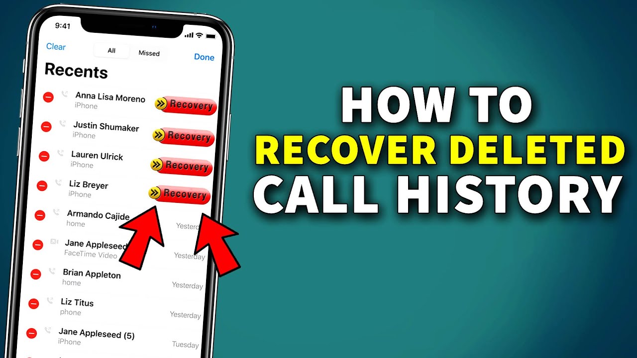 How to recover deleted call history